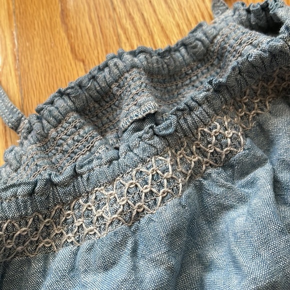 Hollister Denim Blue Halter Tie Waist Summer Spring Overall Shortall Romper - Picture 4 of 4